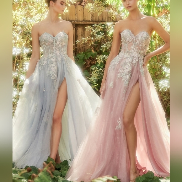 Half Sleeves Long Gown with Slit Vintage Mauve Plus Size